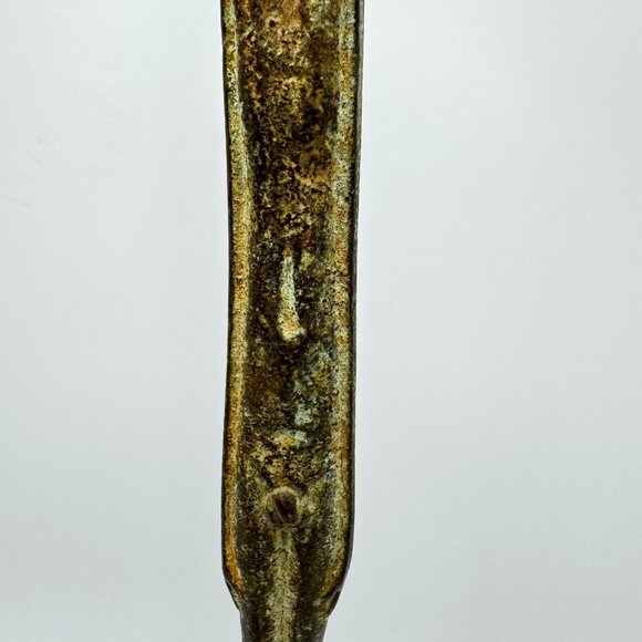 Vtg Etruscan Repro Bronze Statuette Evening Shadown Italian Figurine 9" Base - Picture 6 of 7